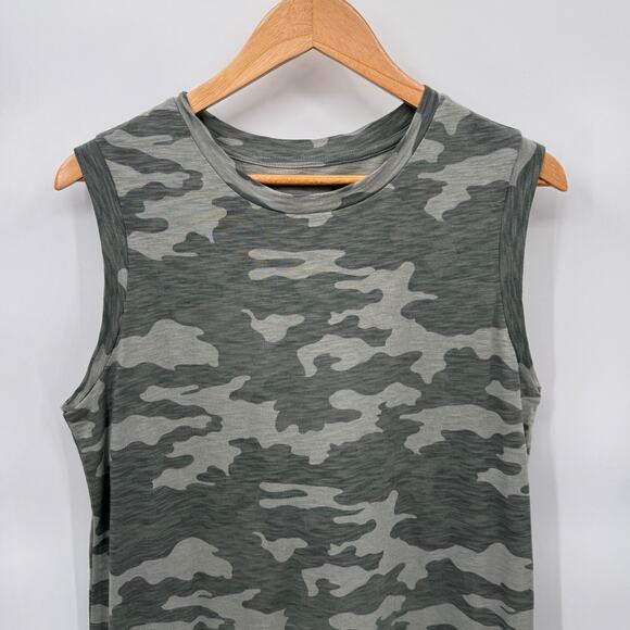 Universal Threads T-Shirt Maxi Dress Womens Large Green Camo 100% Cotton - Picture 2 of 7